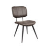 LABEL51 Eetkamerstoel Fos - Antraciet - Leder - Black Frame
