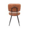 LABEL51 Eetkamerstoel Fos - Cognac - Leder - Black Frame - Afbeelding 4