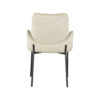 LABEL51 Eetkamerstoel Joni - Beige - Elegance - Black Frame - Afbeelding 5
