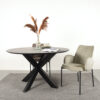 LABEL51 Eetkamerstoel Joni - Beige - Elegance - Black Frame - Afbeelding 7