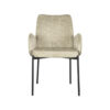 LABEL51 Eetkamerstoel Joni - Beige - Elegance - Black Frame - Afbeelding 3