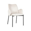 LABEL51 Eetkamerstoel Joni - Crème - Elegance - Black Frame
