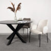 LABEL51 Eetkamerstoel Joni - Crème - Elegance - Black Frame - Afbeelding 7