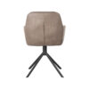 LABEL51 Eetkamerstoel Joy - Taupe - Micro Suede - Black Frame - Afbeelding 6
