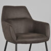 LABEL51 Eetkamerstoel Lenny - Antraciet - Micro Suede - Black Frame - Afbeelding 6