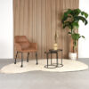 LABEL51 Eetkamerstoel Lenny - Cognac - Micro Suede - Black Frame - Afbeelding 7
