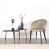 LABEL51 Eetkamerstoel Logan - Beige - Elegance - Black Frame - Afbeelding 7