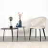 LABEL51 Eetkamerstoel Logan - Crème - Elegance - Black Frame - Afbeelding 7