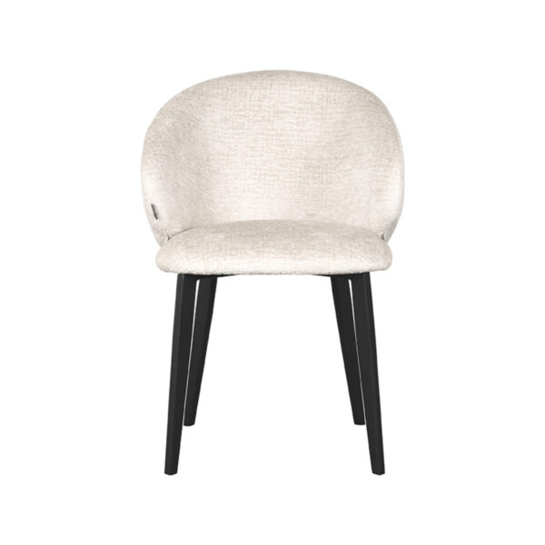 LABEL51 Eetkamerstoel Logan - Crème - Elegance - Black Frame - Afbeelding 3