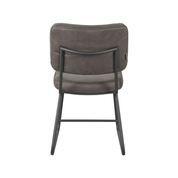LABEL51 Eetkamerstoel Noah - Antraciet - Micro Suede - Black Frame - Afbeelding 5