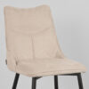 LABEL51 Eetkamerstoel Riv - Naturel - Stof - Black Frame - Afbeelding 6