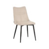 LABEL51 Eetkamerstoel Riv - Naturel - Stof - Black Frame