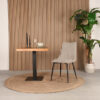 LABEL51 Eetkamerstoel Riv - Naturel - Stof - Black Frame - Afbeelding 7