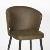 LABEL51 Eetkamerstoel Wave - Army green - Microfiber - Black Frame - Afbeelding 6