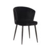 LABEL51 Eetkamerstoel Wave - Zwart - Fluweel - Black Frame