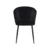 LABEL51 Eetkamerstoel Wave - Zwart - Fluweel - Black Frame - Afbeelding 5