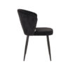 LABEL51 Eetkamerstoel Wave - Zwart - Fluweel - Black Frame - Afbeelding 7