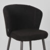 LABEL51 Eetkamerstoel Whirl - Zwart - Teddy - Black Frame - Afbeelding 6