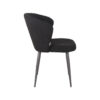 LABEL51 Eetkamerstoel Whirl - Zwart - Teddy - Black Frame - Afbeelding 4
