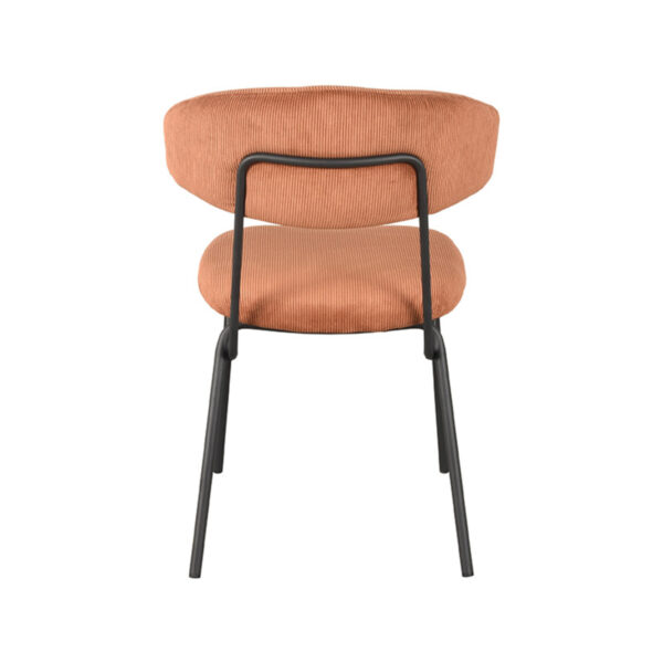 LABEL51 Eetkamerstoel Zack - Rust - Ribcord - Black Frame - Afbeelding 5