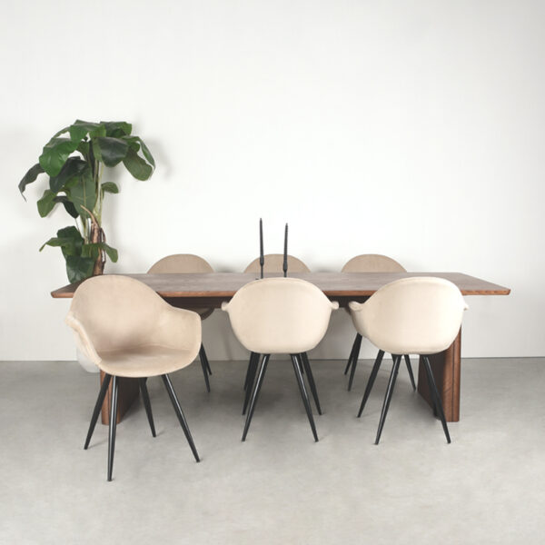 LABEL51 Eetkamertafel Jule - Walnoot - Eiken - 240x100 cm - Afbeelding 6