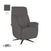 LABEL51 Fauteuil Oslo - Antraciet - Micro Suede - One Size