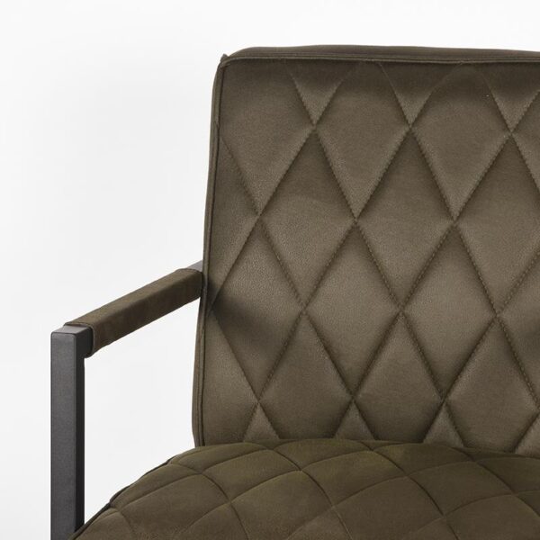 D-MAXX Fauteuil Denmark - Army green - Microfiber - Afbeelding 5