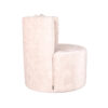LABEL51 Fauteuil Evy - Naturel - Velours - 65 cm - Afbeelding 4