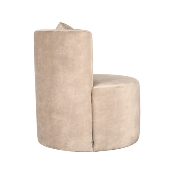 LABEL51 Fauteuil Evy - Zand - Velours - 65 cm - Afbeelding 4
