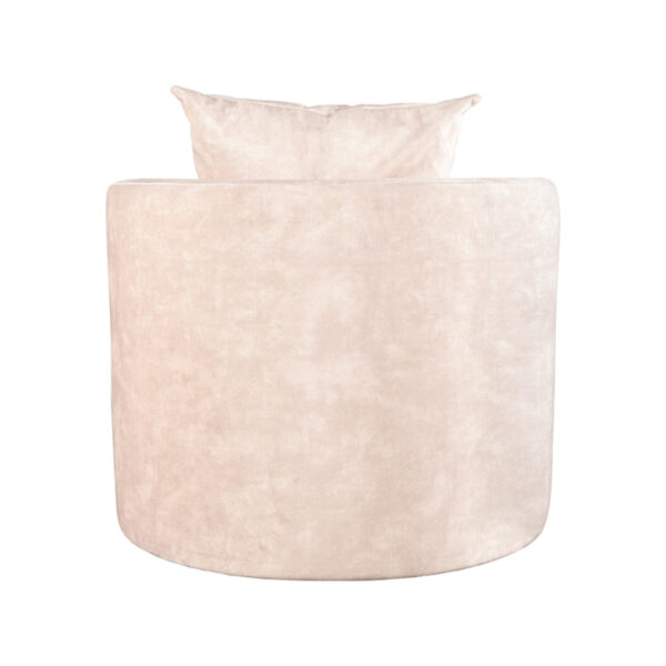 LABEL51 Fauteuil Evy - Naturel - Velours - 90 cm - Afbeelding 5