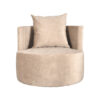LABEL51 Fauteuil Evy - Zand - Velours - 90 cm - Afbeelding 3