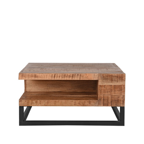 LABEL51 Salontafel Cube - Rough - Mangohout - 80 cm - Afbeelding 3