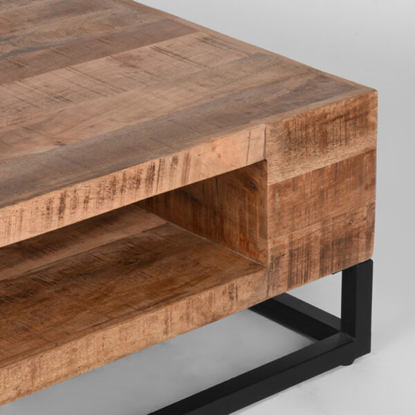 LABEL51 Salontafel Cube - Rough - Mangohout - 80 cm - Afbeelding 5