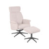 LABEL51 Fauteuil Verdal - Naturel - Boucle - Incl. Hocker - Afbeelding 3