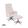 LABEL51 Fauteuil Verdal - Naturel - Boucle - Incl. Hocker