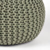 LABEL51 Poef Knitted - Olijfgroen - Katoen - L - Afbeelding 2