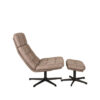 LABEL51 Fauteuil Alvar - Taupe - Micro Suede - Incl. Hocker - Afbeelding 5