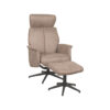 LABEL51 Fauteuil Verdal - Taupe - Micro Suede - Incl. Hocker - Afbeelding 3