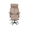 LABEL51 Fauteuil Verdal - Taupe - Micro Suede - Incl. Hocker - Afbeelding 5