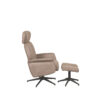LABEL51 Fauteuil Verdal - Taupe - Micro Suede - Incl. Hocker - Afbeelding 7