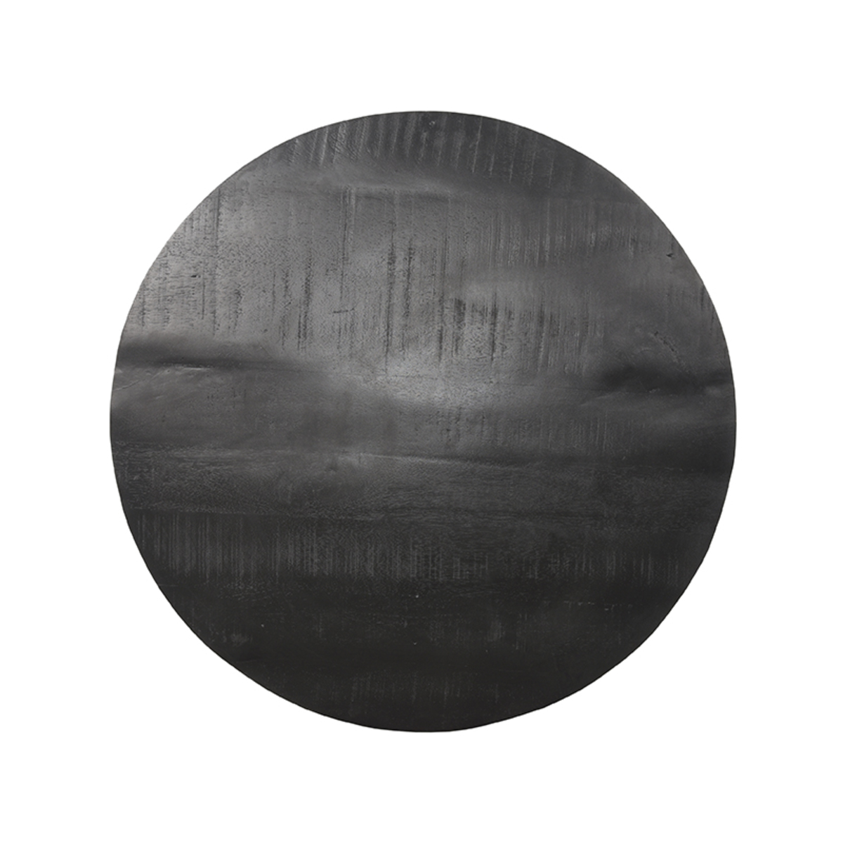 LABEL51 Eetkamertafel Tafelblad Sloppy Edge - Zwart - Mangohout - 70 cm - Rond Sloppy - Afbeelding 3