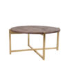 LABEL51 Salontafel Dox - Espresso - Mangohout - 70 cm - Goud