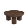 LABEL51 Salontafel Olly - Espresso - Mangohout - 90 cm - Rond - Afbeelding 3