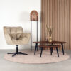 LABEL51 Salontafel Rock - Espresso - Mangohout - 110 cm - Afbeelding 6