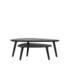 LABEL51 Salontafel Set Rock - Zwart - Mangohout - 110 cm - Afbeelding 3