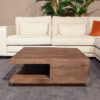 LABEL51 Salontafel Square - Espresso - Mangohout - 80 cm - Afbeelding 5
