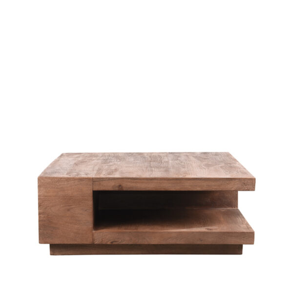 LABEL51 Salontafel Square - Espresso - Mangohout - 80 cm - Afbeelding 3