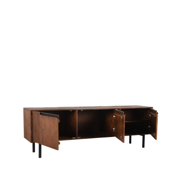 LABEL51 Tv-meubel Rio - Espresso - Mangohout - Tv-Meubel 180 cm - Afbeelding 3