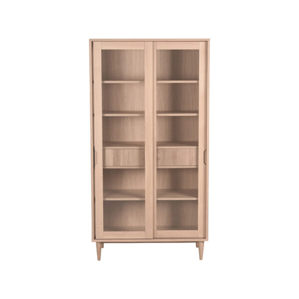 LABEL51 Vitrinekast Jule - Naturel - Eiken - Vitrinekast - Afbeelding 4