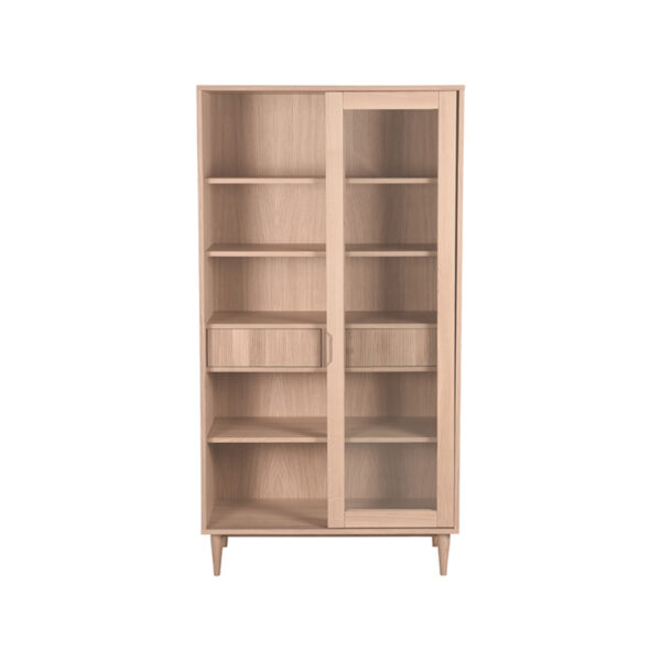 LABEL51 Vitrinekast Jule - Naturel - Eiken - Vitrinekast - Afbeelding 5